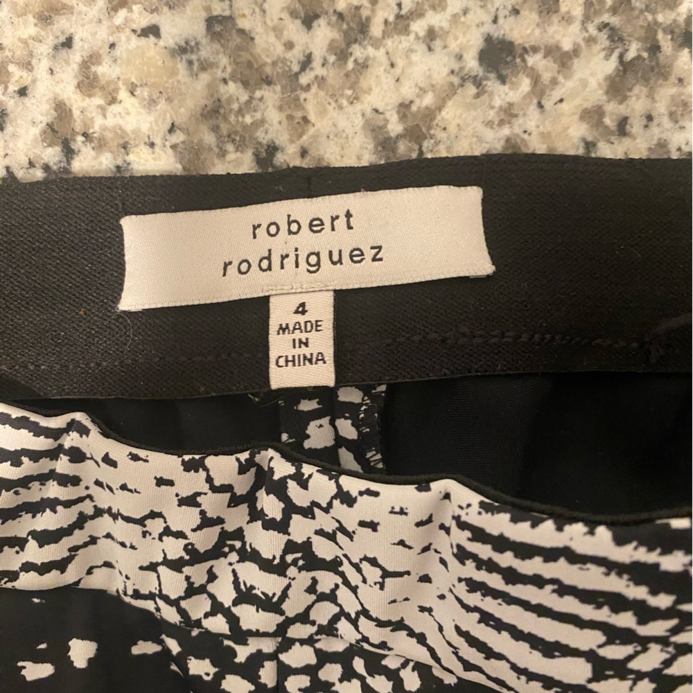 Robert Rodriguez Monochrome Patterned Leggings - image 2